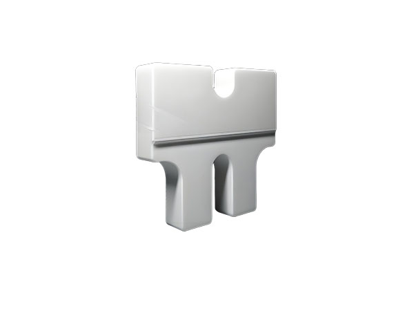 Bloque cerámico de zirconia blanca